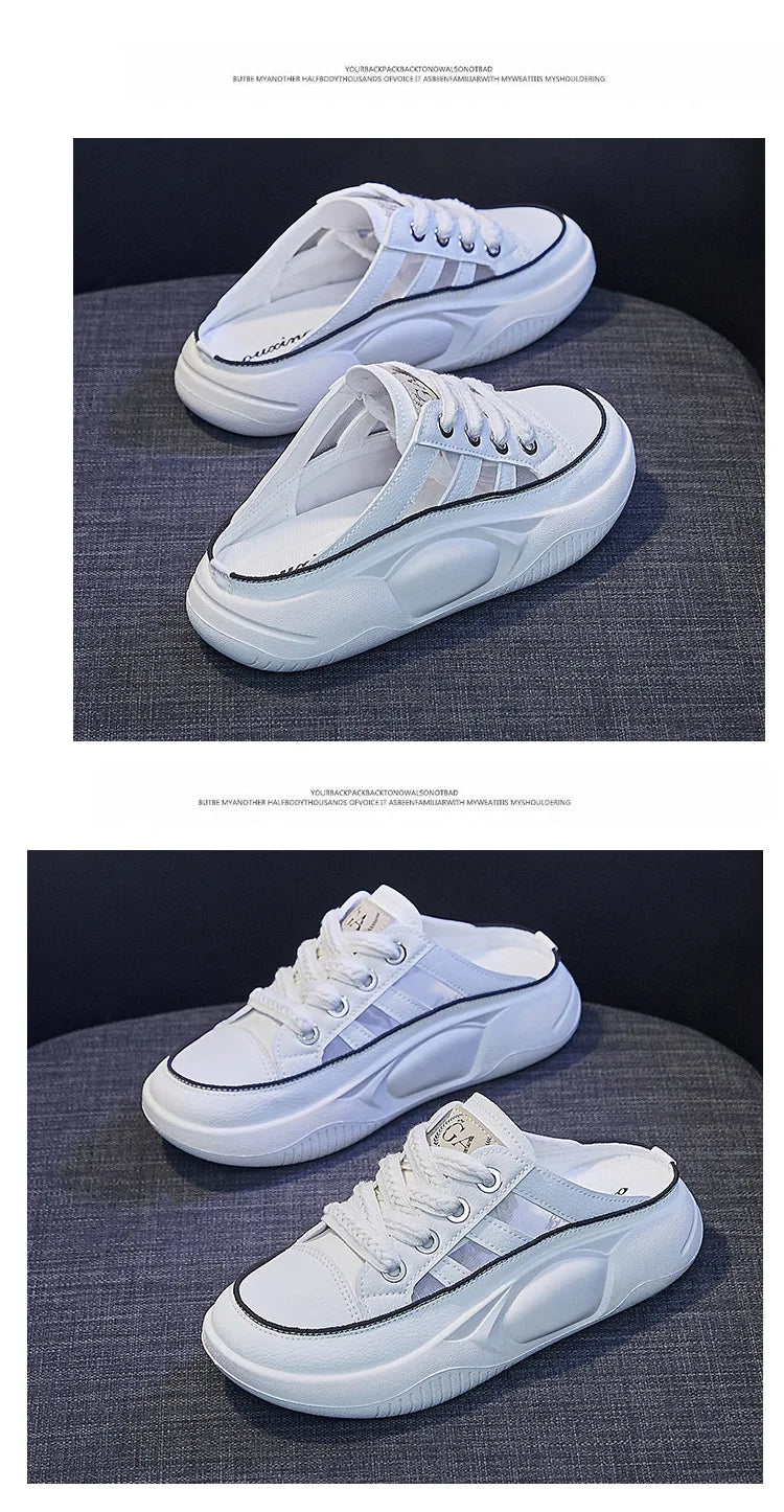 New Women's Shoes Fashion Hollow Out Breathable Thick Sole Lightweight Casual Slippers Shoes for Women Zapatos De Mujer 2023