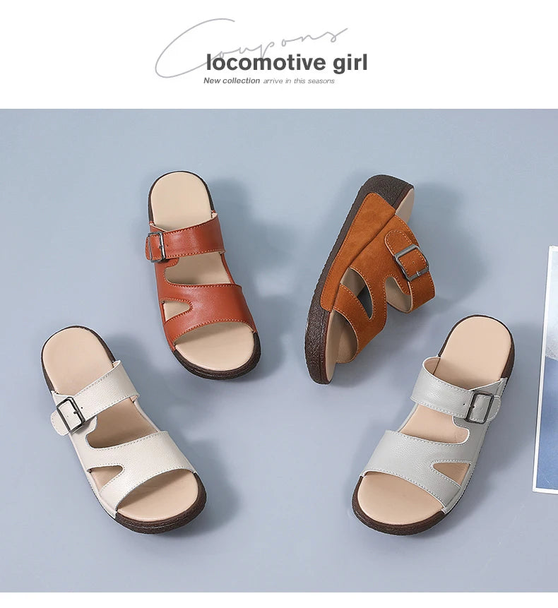 Women Slippers Shoes For Women Summer Sandals Platform Shoes With Heels Slippers Mujer Casual Outdoor Walking Summer Shoes