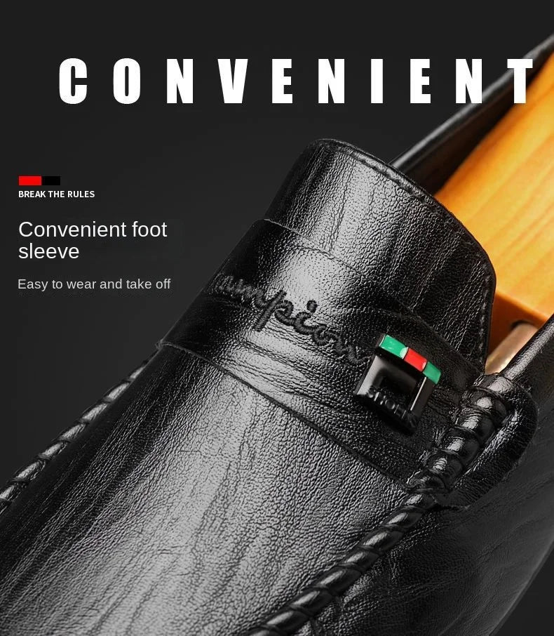 Spring Autumn Men Dress Shoes White Loafers Leather Casual Shoes Slip on Moccasin Shoes  Zapatos Casuales Designer Loafers Men