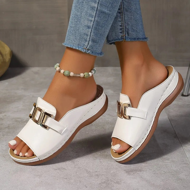 2025 Women's Fashion Casual Travel Shoes Bohemian Ethnic Style Double Button Design for Men and Women Comfortable Couple Beach