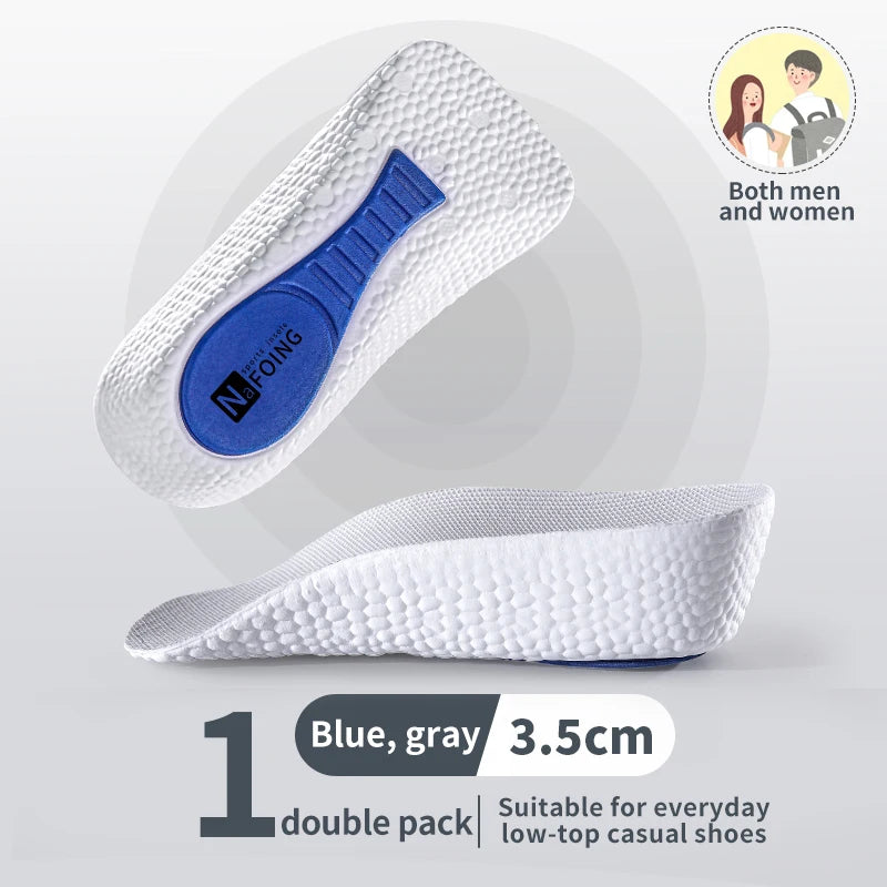 Memory Foam Height Increase Insoles for Men Women Shoes Flat Feet Arch Support Orthopedic Insoles Sneakers Heel Lift Care Insole
