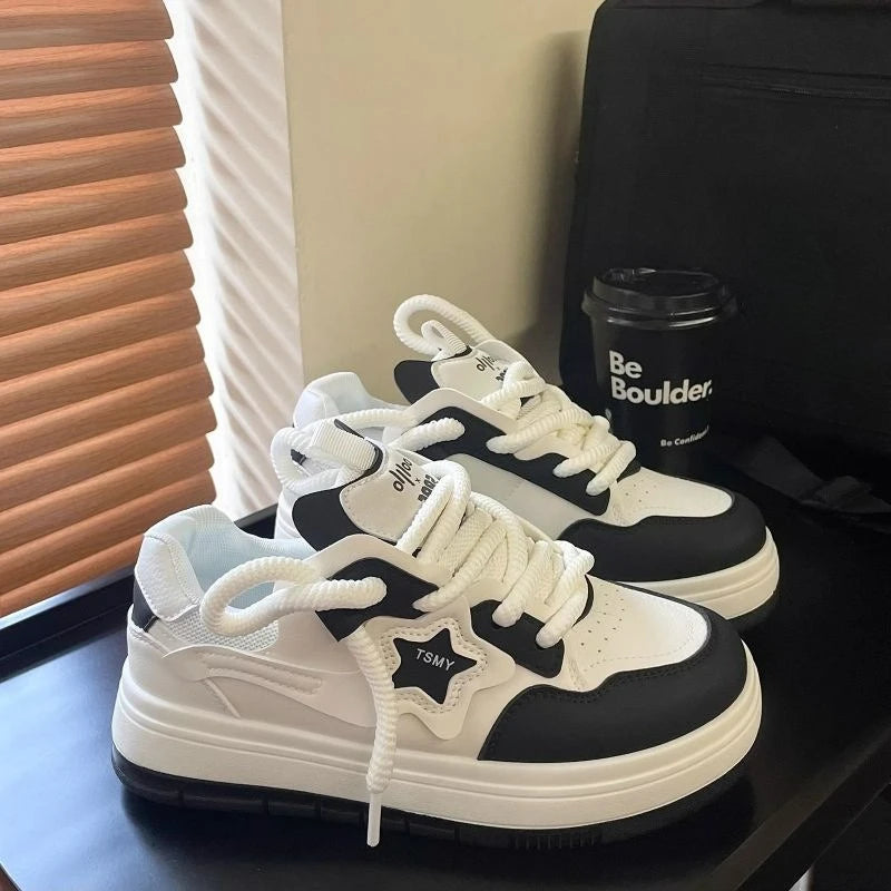 Women's Shoes Platform Sneakers New Star Designer Casual Shoes Flat Outdoor High Quality Running Shoes Trend Lace Up Tennis Shoe