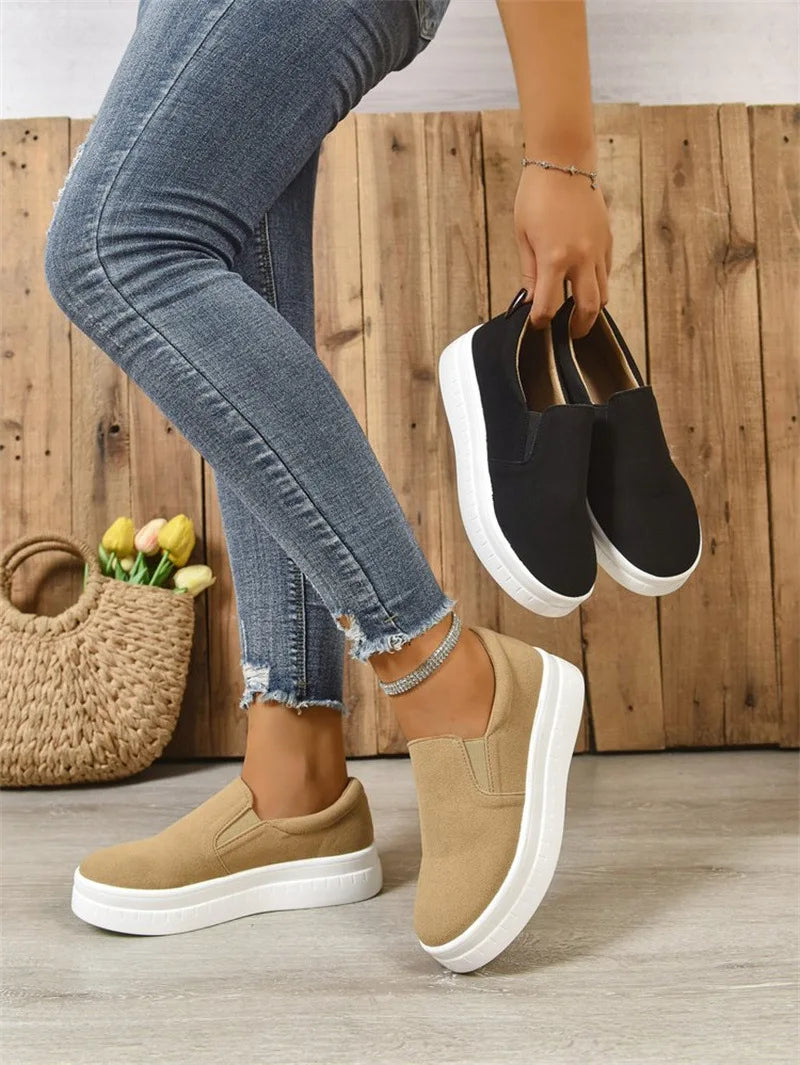 Shoes for Women Spring Leisure Sneakers New Womens Lazy Footwear Lightweight Thick Sole Platform Women Shoes Size 36-43