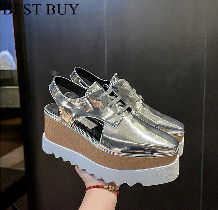 women wedge shoes pointed toe high heels platform office lady party shoes Plataform Height increasing Shoes Casual style