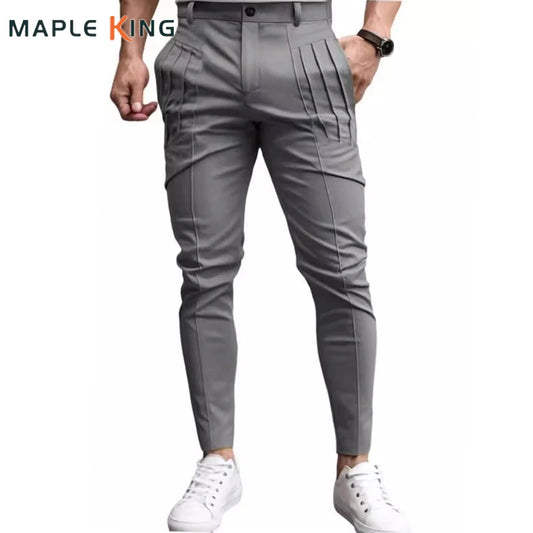 Mens Pleated Designer Pantalon Jogging Hommes Streetwear Clothing 2025 Vintage Skinny Casual Pants Trousers for Men Sweatpants