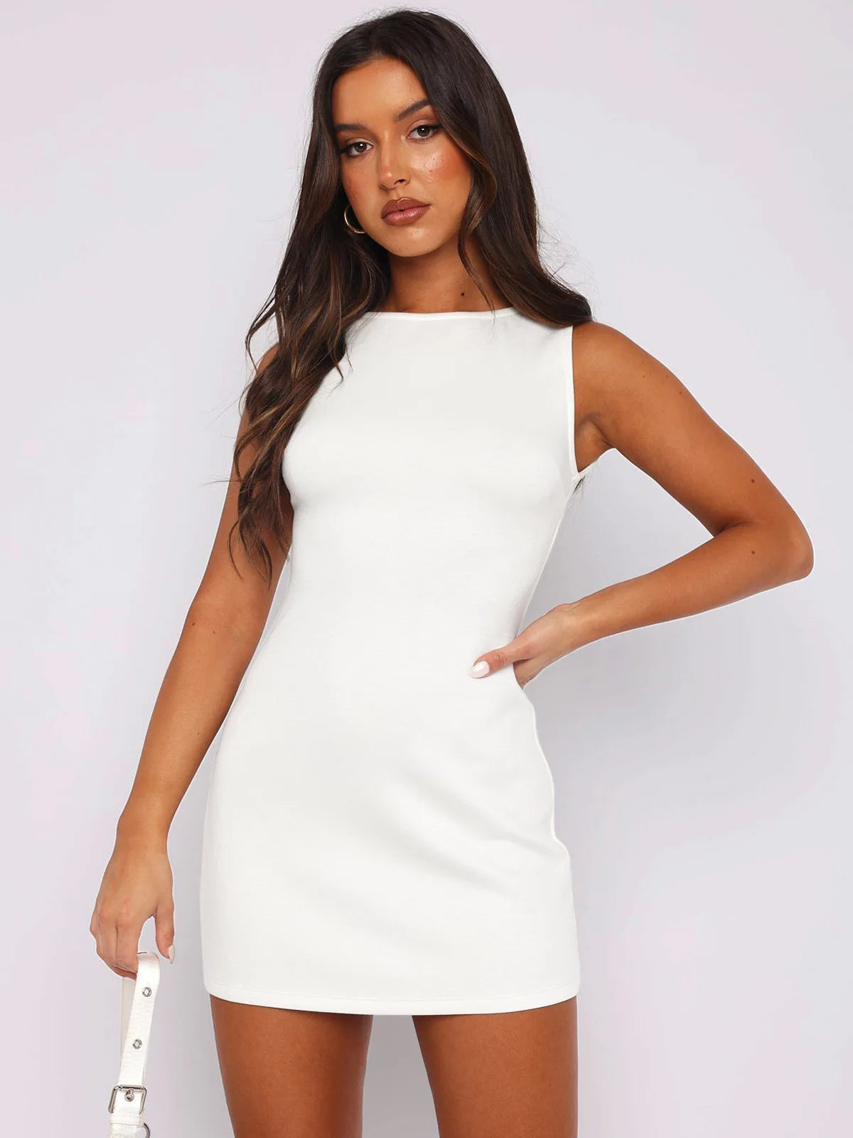 Dresses 2025 Woman Summer New Arrivals Fashion Slim-Waist Sexy Bodycon Sleeveless Party Dress Y2k Woman Clothing