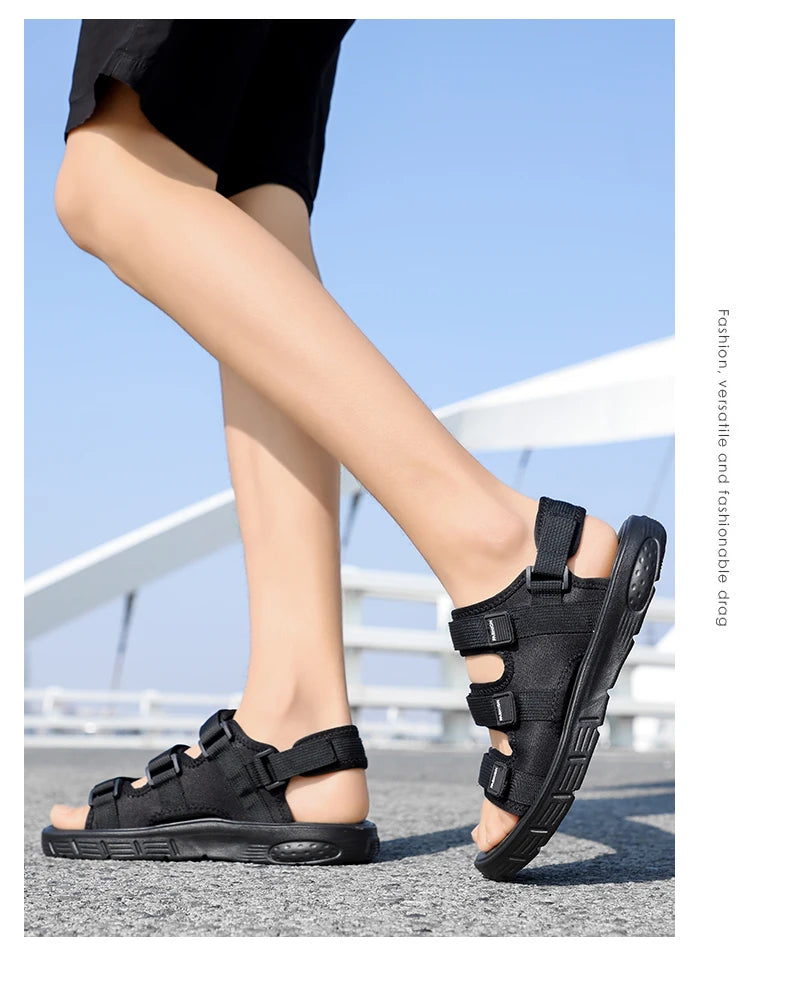 A Pair of Men's Sandals, Summer New Trendy Sports Outer Wear, Non-Slip, Wear-Resistant, Soft-Soled Driving, Cool Beach Shoes for Men