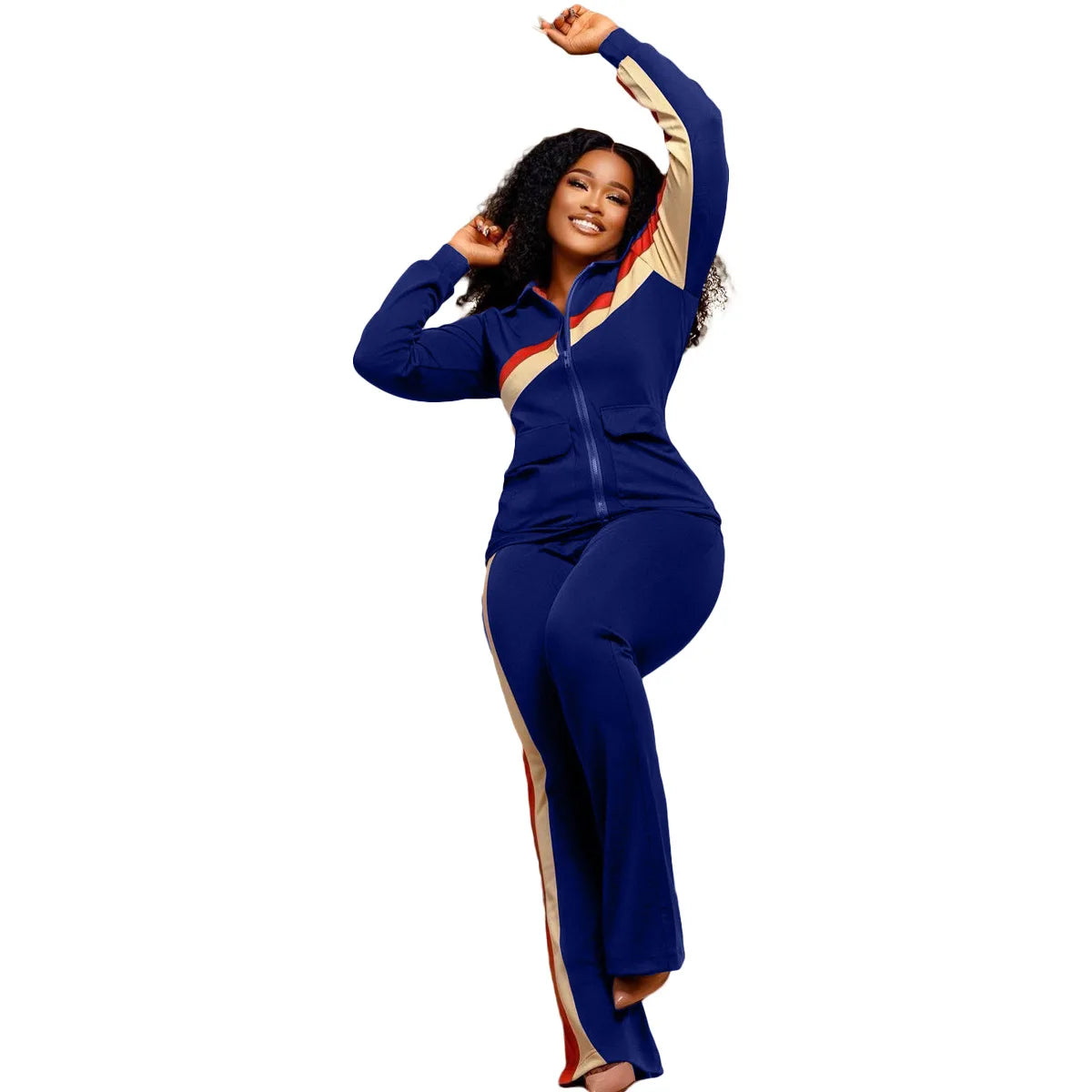 Tracksuit Women Pants Set Two Piece Set Autumn Winter Zipper Jacket Tops Suits Jogging Vintage Patchwork Outfits Y2k Streetwear