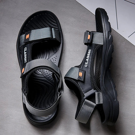 2025 Men Sandals Summer Leisure Beach Holiday Sandals Men Shoes New Outdoor Sneakers Male Retro Comfortable Casual Sandals Men