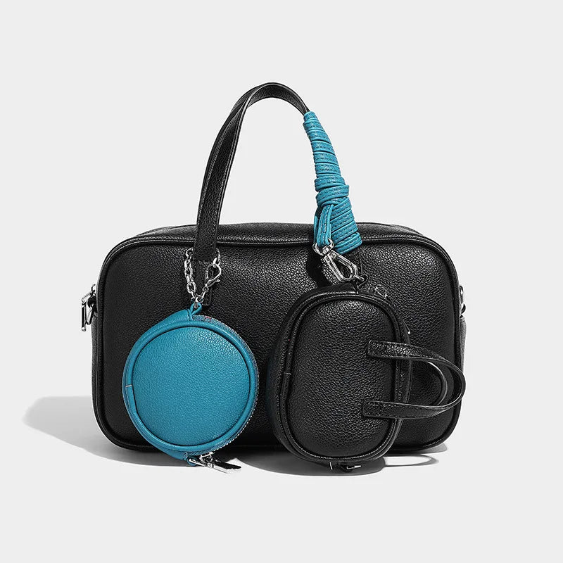 Boston Bag Women Fashion 2025 Euro-America Style Simple Shoulder Bag Handbags Composite Bag