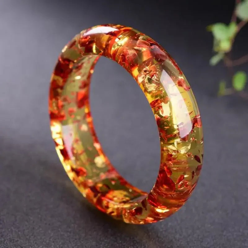 Natural Flower Amber Bangles Women Men Genuine Certified Baltic Amber Fine Jewelry Bangle Gift for Ladies Real Gemstone Bracelet