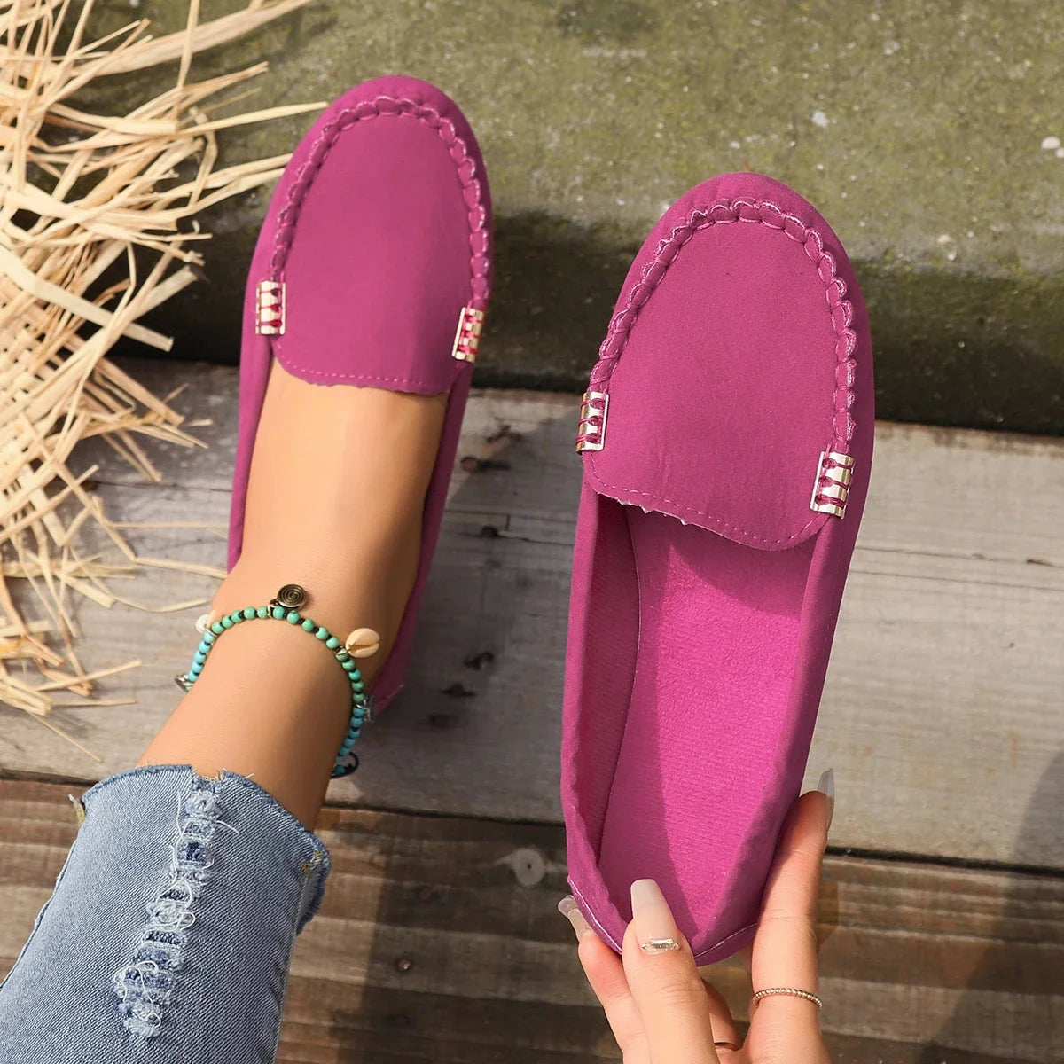 2025 Women Shoes Slip On Loafers For Ballet Flats Women Casual Sneakers Flat Shoes For Women Casual Shoes Zapatos Mujer