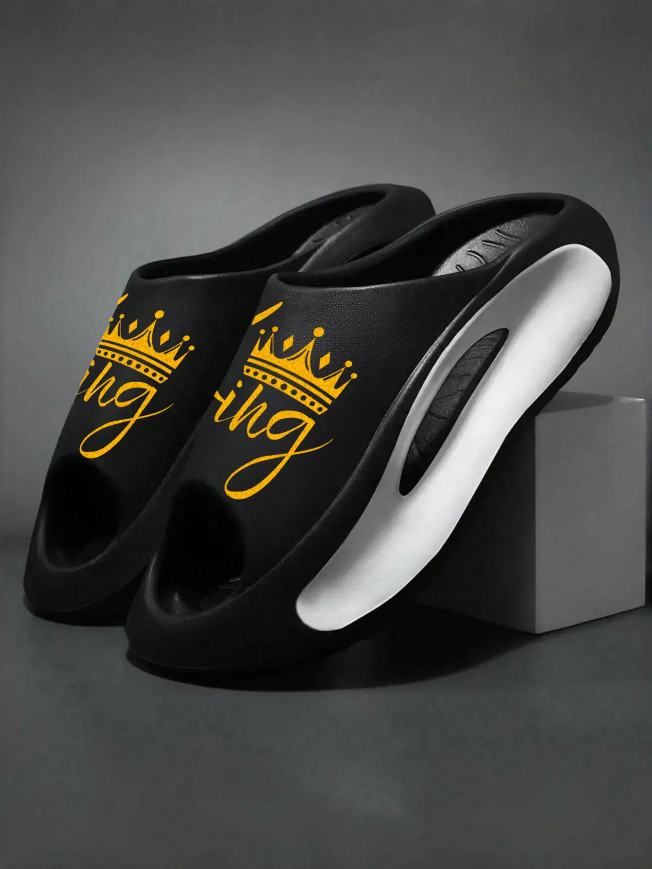Men's and Women's Slippers Fashion Non-Slip Couple Slippers Eva 2 Colors 36-45
