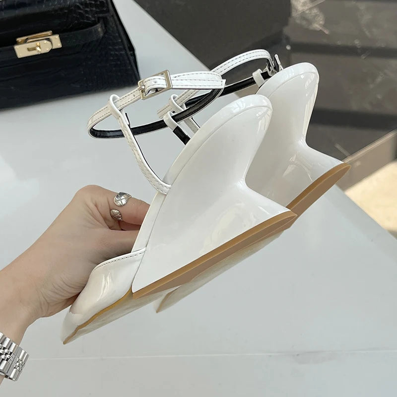 Fashion Wedges Shoes For Women Pointed Toe Female Footwear New 2026 Casual Ladies High Heels Sandals Slingbacks Heel Pumps