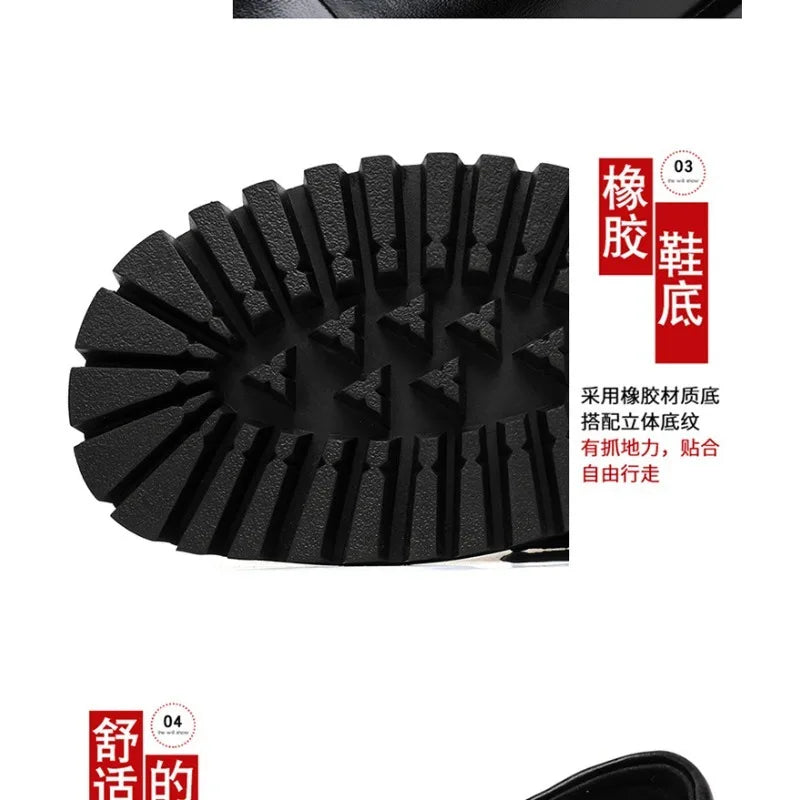 Men's Fashion Business Big Head Shoes Casual Comfortable Versatile Men Leather Shoes Wedding Party GroomHigh Quality Dress Shoes