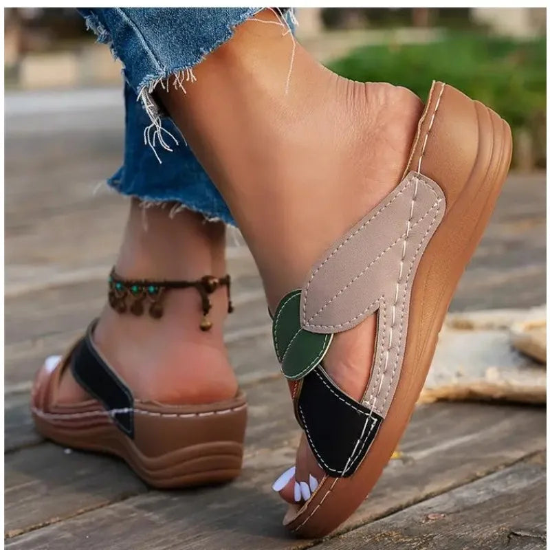 Women's Sandals Comfortable Wedges Heels Sandals Summer Shoes Woman Heeled Slippers Women Summer Footwear Chaussures Femme