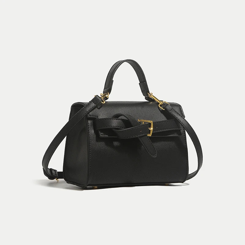 Classic Black Handbag Brand Bag Women Solid Small Pu Leather Crossbody Bag With Short Handle High End Sac A Main Designer Bosas