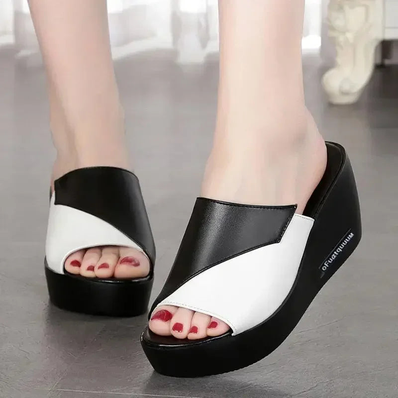 Slippers 2024 Women Beach Wedges Sandals Female Summer Gladiator Sandal Casual Shoes Woman Platform Fashion Flip Flops