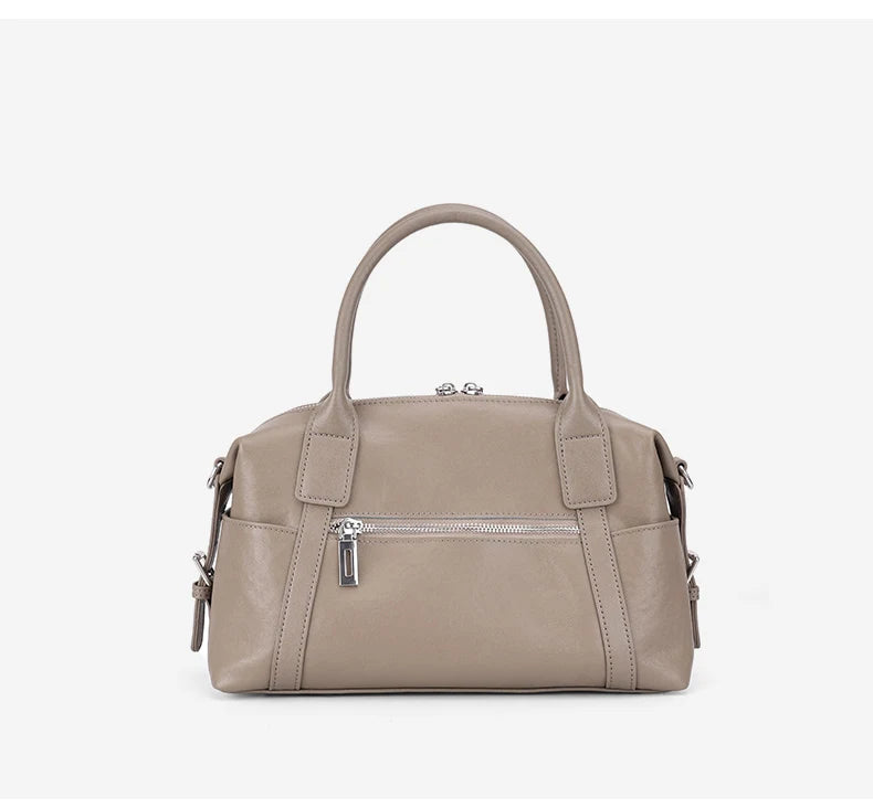 2026 New Women's Fashion Genuine Leather Handbag Female Large Capaci Luxury Designer Boston Totes Bag Shoulder Crossbody Bag