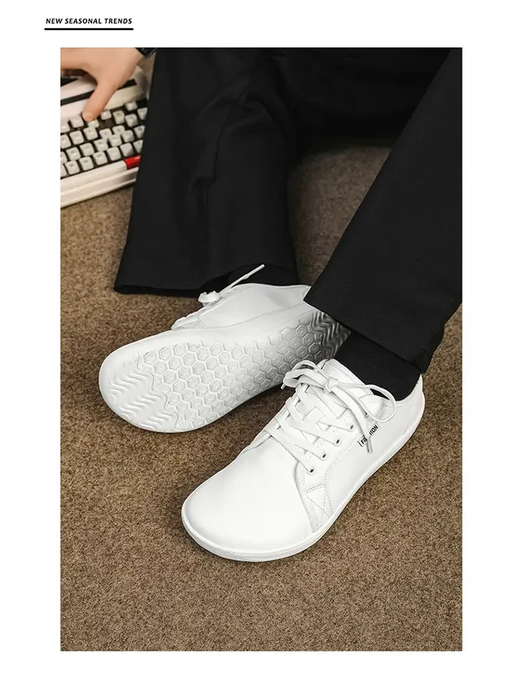 Minimalist Shoe Size 37-48 Men's and Women's Wide Toe Barefoot Casual Artificial Leather Lightweight Walking Sports Shoes