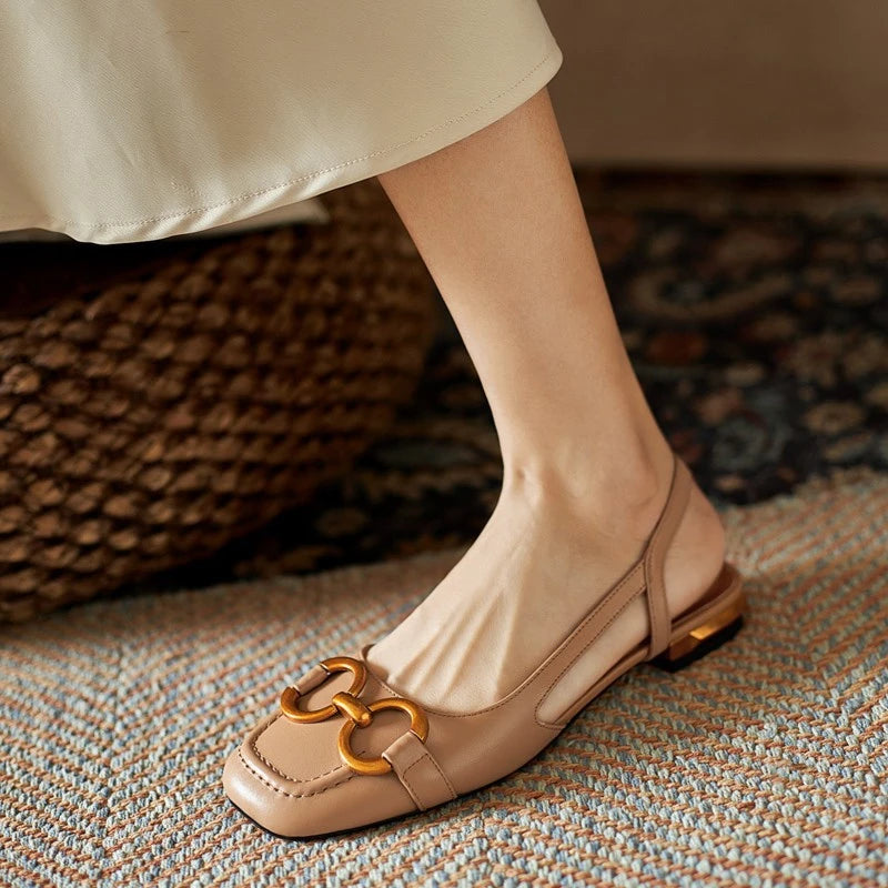 Fashion Women Sandals Elegant Casual Shoes for Woman 2022 Slip On Ladies Flats Office Party Square Heels Sandals Zapatos Mujer
