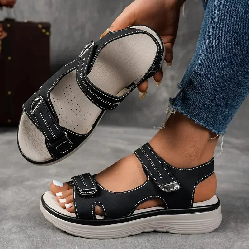 New Summer Wedge Sandals Casual Women Comfortable Fashion Thick Sole Outdoor Platform Sandals Non Slip Wading Beach Shoes Women