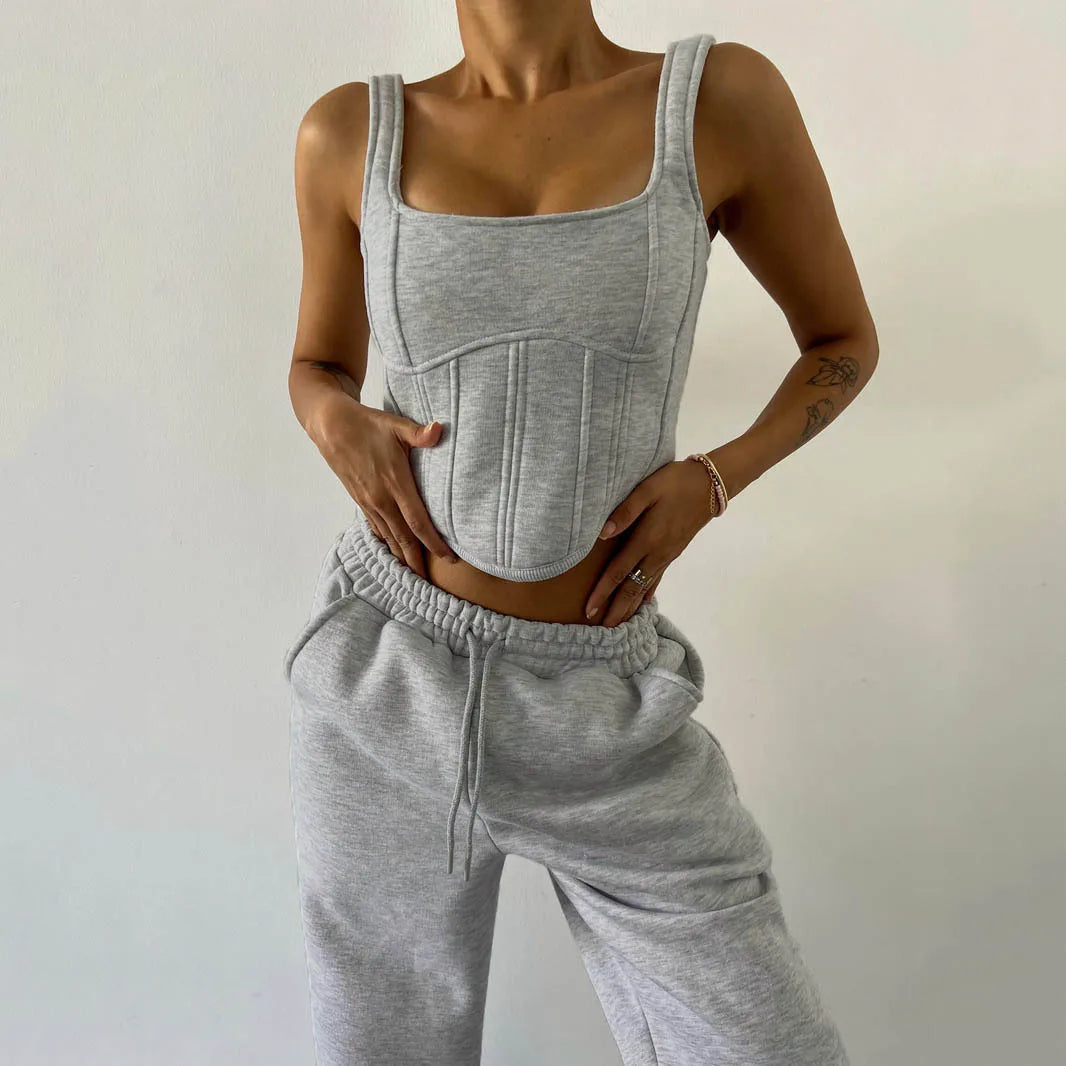 Sweat Suit Set Women Hoodies Three 3 Pieces Outfit Pants Sets Casual Loose Winter Warm Tracksuits 2 Two Pieces Solid Sportswear