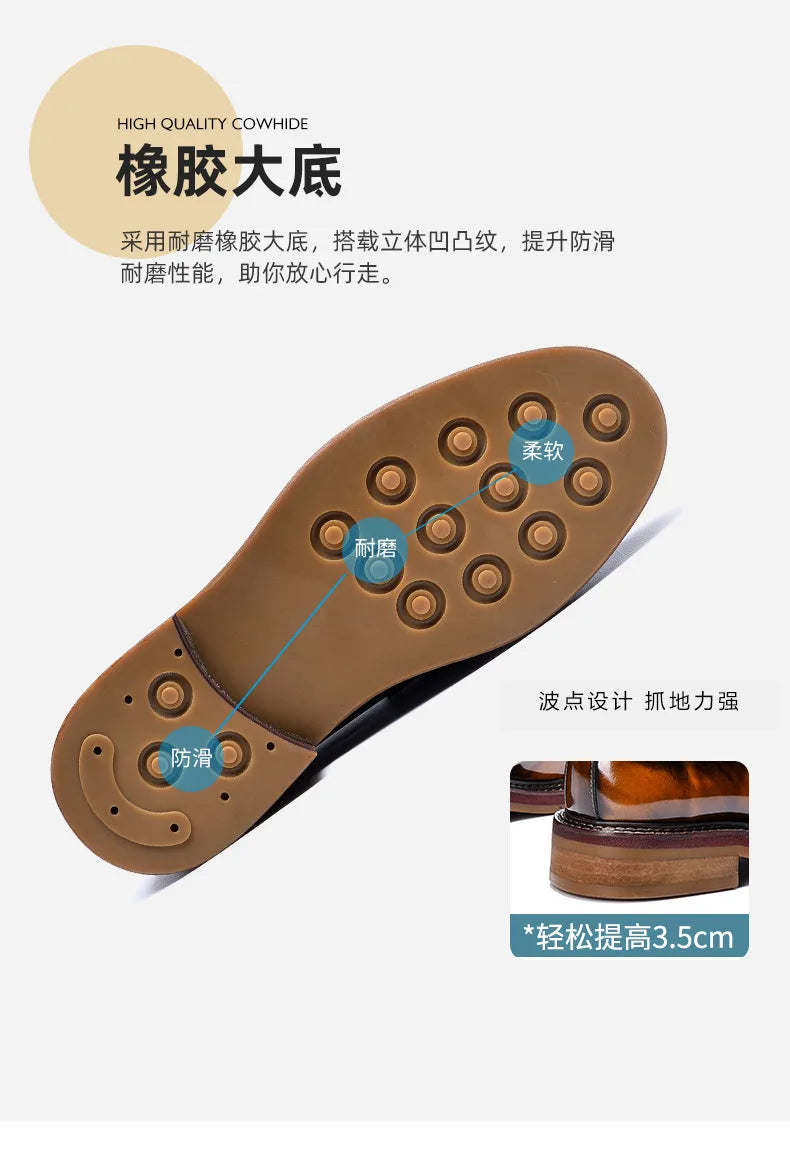 2024 New Shoes For Men Loafers Mens Dress Shoes Leather Shoes Man Male Genuine Leather Social Shoes