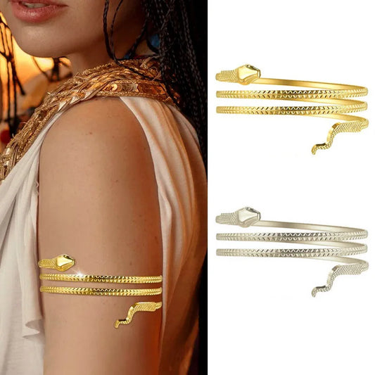 Arm Bracelet Adjustable Snake Shape Arm Cuff Bangle Beach Fashion Pulseiras Bijoux Lover Bracelet Hip Hop Bangles For Women B062