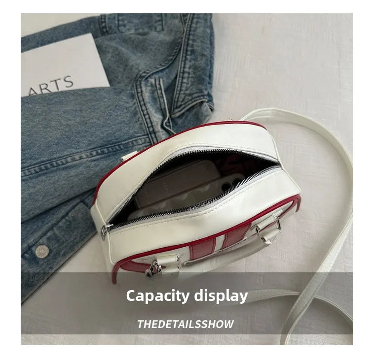 Striped Handbag Women Shoulder Bag, Chic Half Moon Armpit Bag, Stylish Tote Crossbody Bag for Women‘s Daily Work Party Travel
