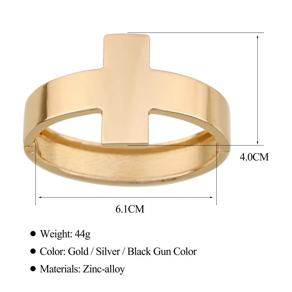 Big Cross Bangles for Women, Arm Cuff Jewelry