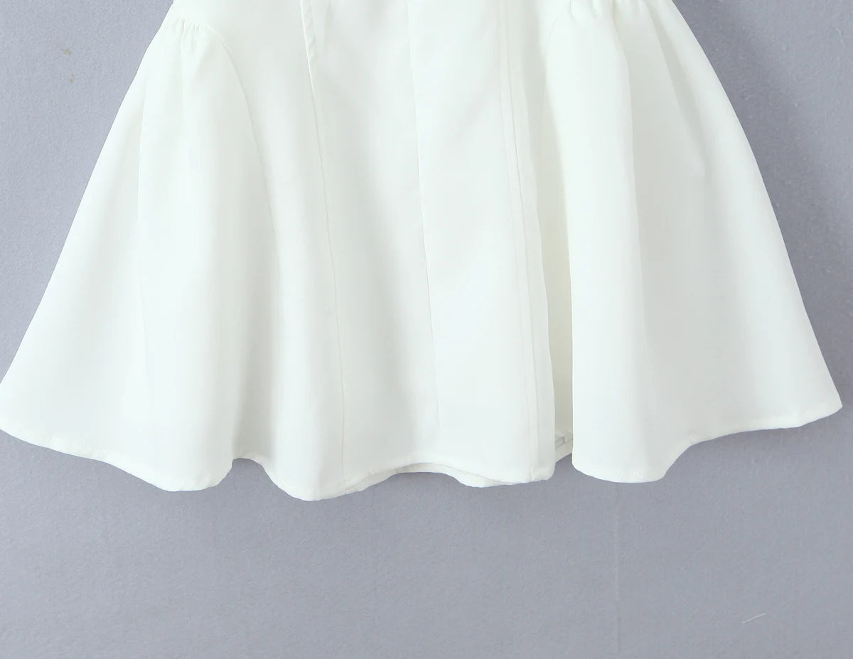 Sexy White Black Pleated Ruched Halter Dress Women Deep V neck Slim Low Waist Swing Ball Gown Short Dresses Robe Femme Vestidos