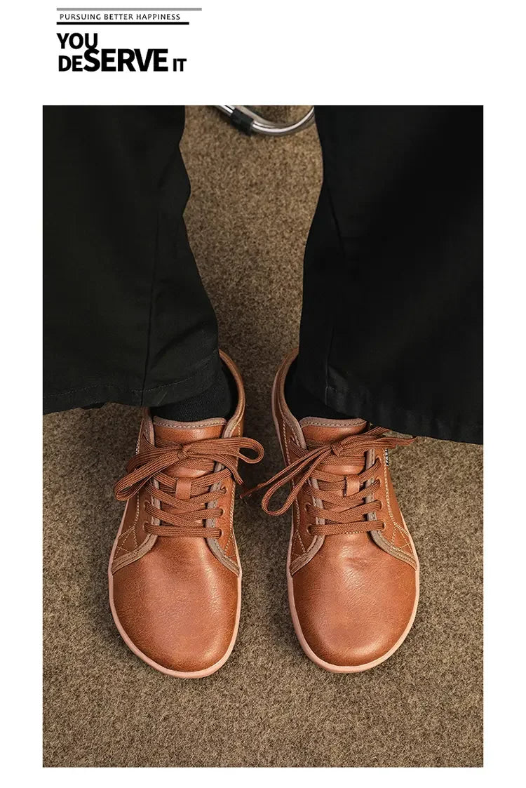 Minimalist Shoe Size 37-48 Men's and Women's Wide Toe Barefoot Casual Artificial Leather Lightweight Walking Sports Shoes