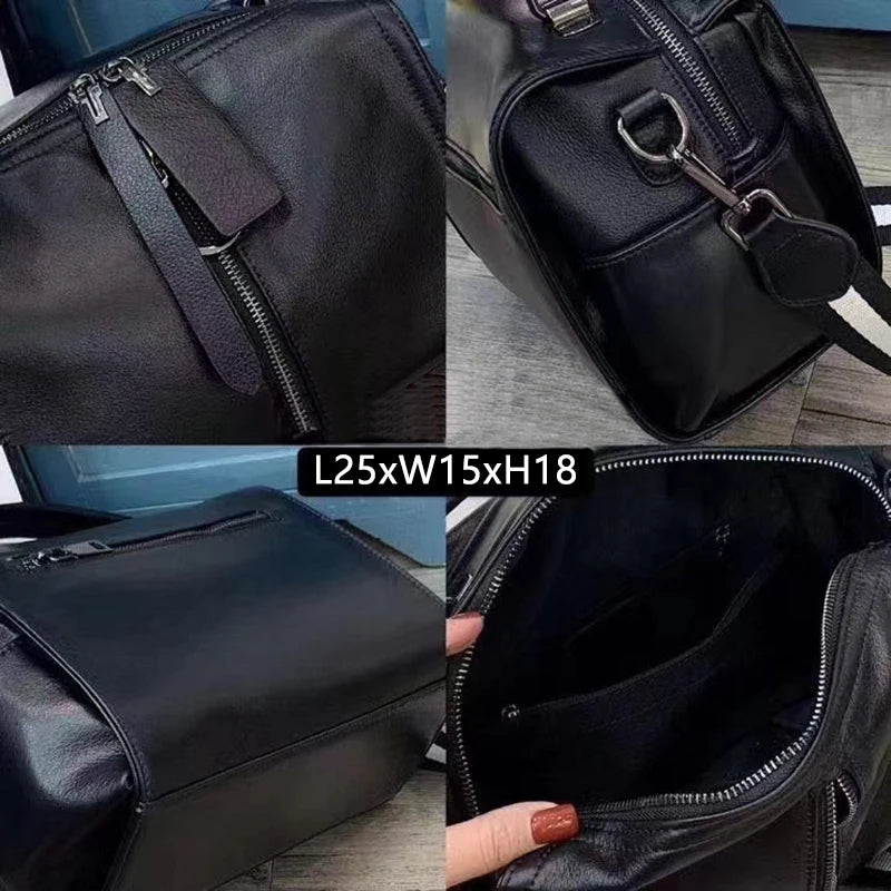 Fashion Women's Hand Bags Cowhide Luxury Casual Shoulder Bag  Ladies Versatile Trendy Chain High-capacity Crossbody Bags
