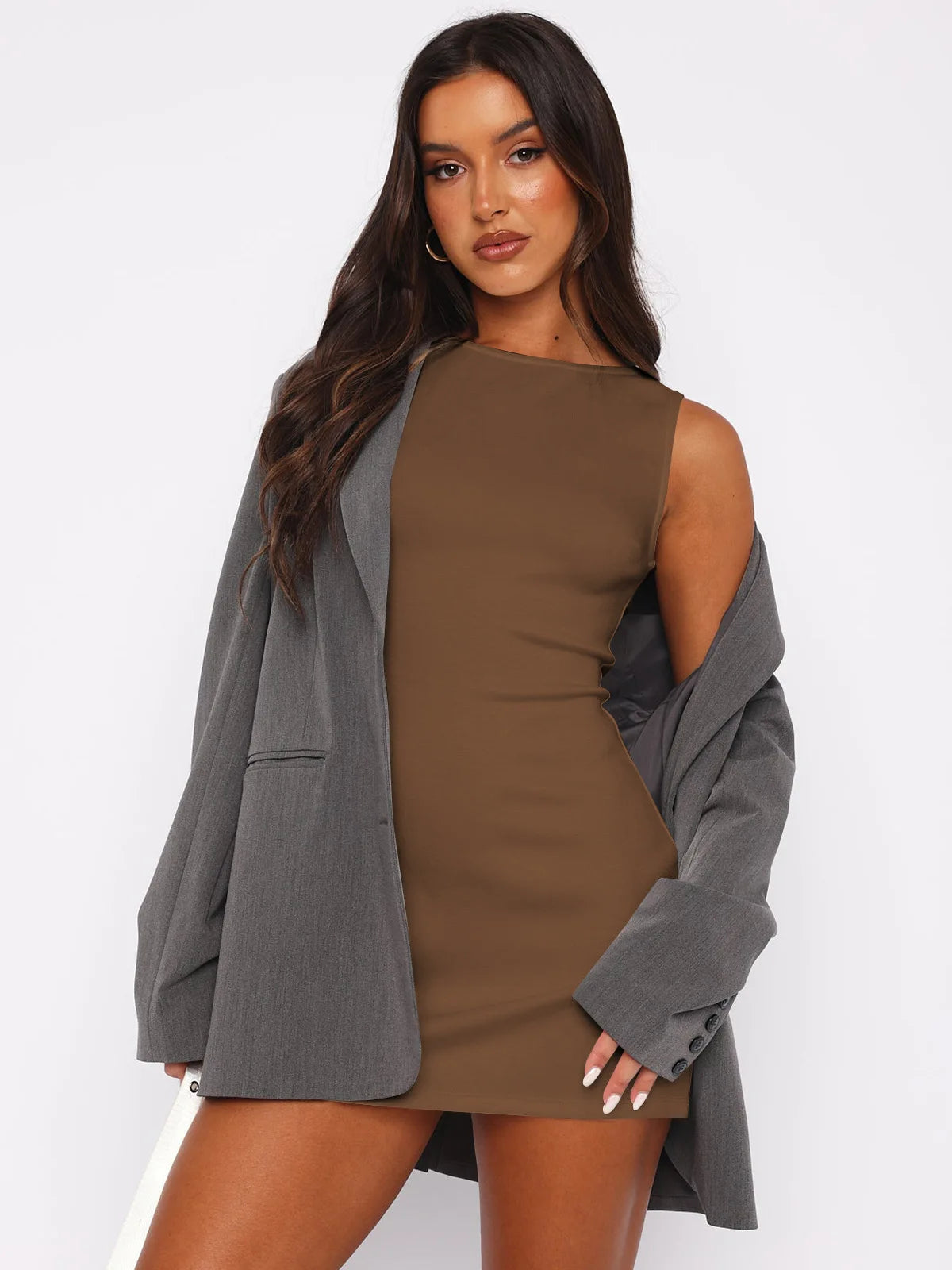 Dresses 2025 Woman Summer New Arrivals Fashion Slim-Waist Sexy Bodycon Sleeveless Party Dress Y2k Woman Clothing