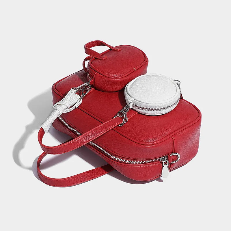 Boston Bag Women Fashion 2025 Euro-America Style Simple Shoulder Bag Handbags Composite Bag