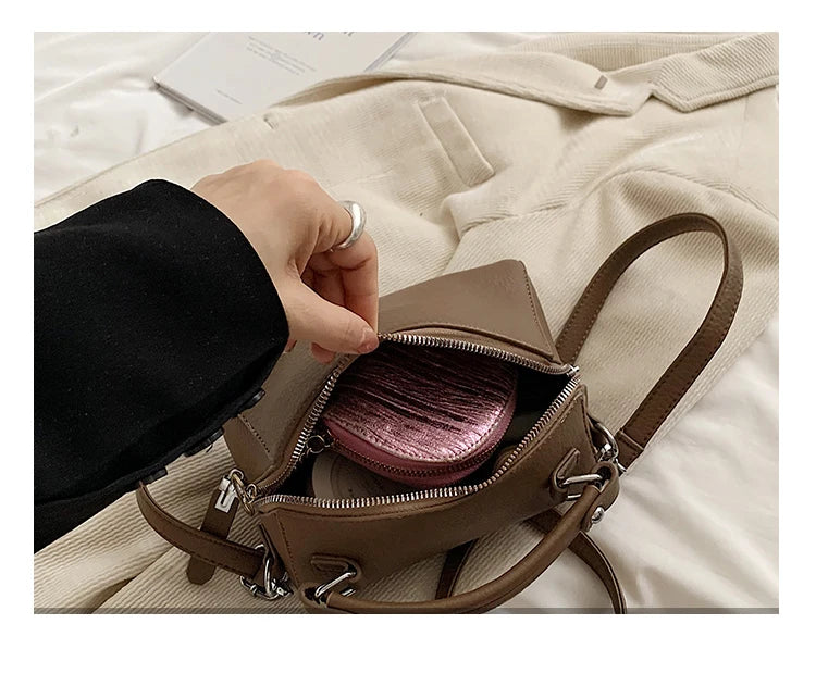 Classic Black Square Handbags for Women Autumn New Versatile Small Single Shoulder Crossbody Bags with Elegant Ball Pendant