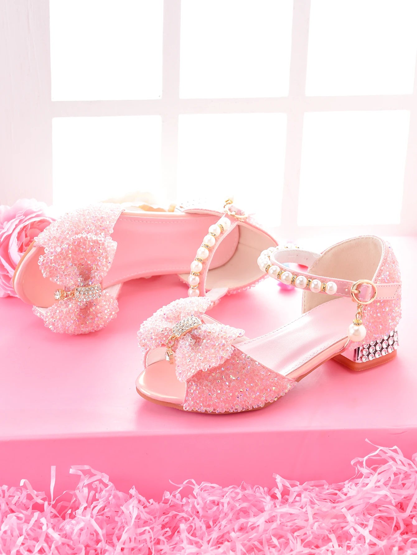 Girls' Dress Sandals For Formal Occasions, Children High Heels For /Models Performance And Fashion Show