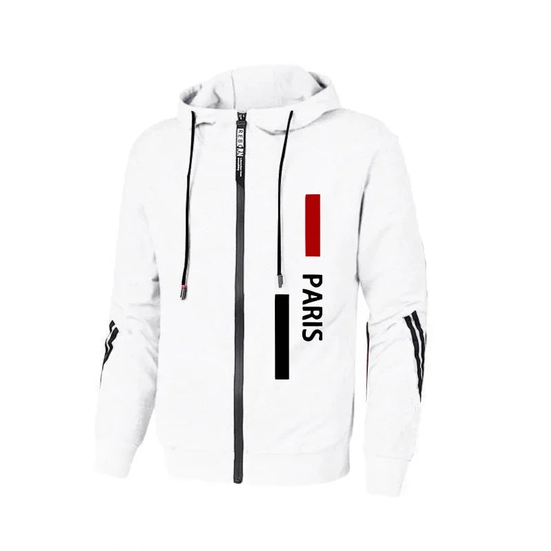 Men's fashion sportswear printed jacket zipper casual coat winter sportswear running men's clothing autumn winter ed sweatshirt.