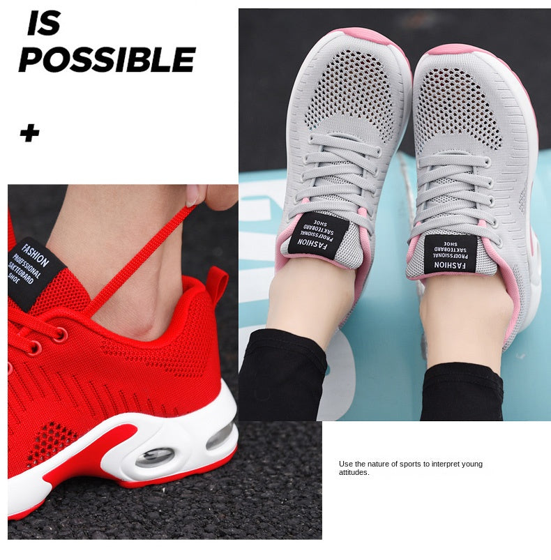Women Sneakers Lightweight Knitted Shoes Women Casual Flats Shoes Female Tennis Shoes Non-Slip Women Sport Shoes
