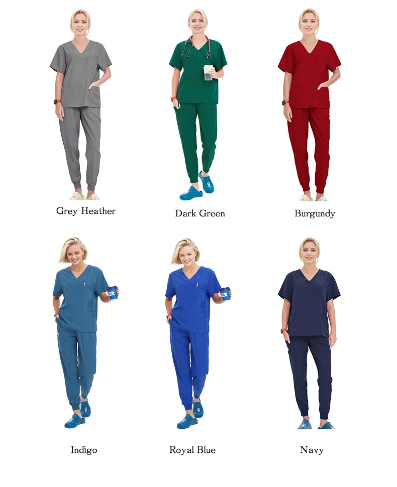 Summer Medical Scrubs Hospital Uniforms Doctor Nurse Workwear 4-way Stretch Pet Clinic Nursing Suits Dentist Working Clothes S21