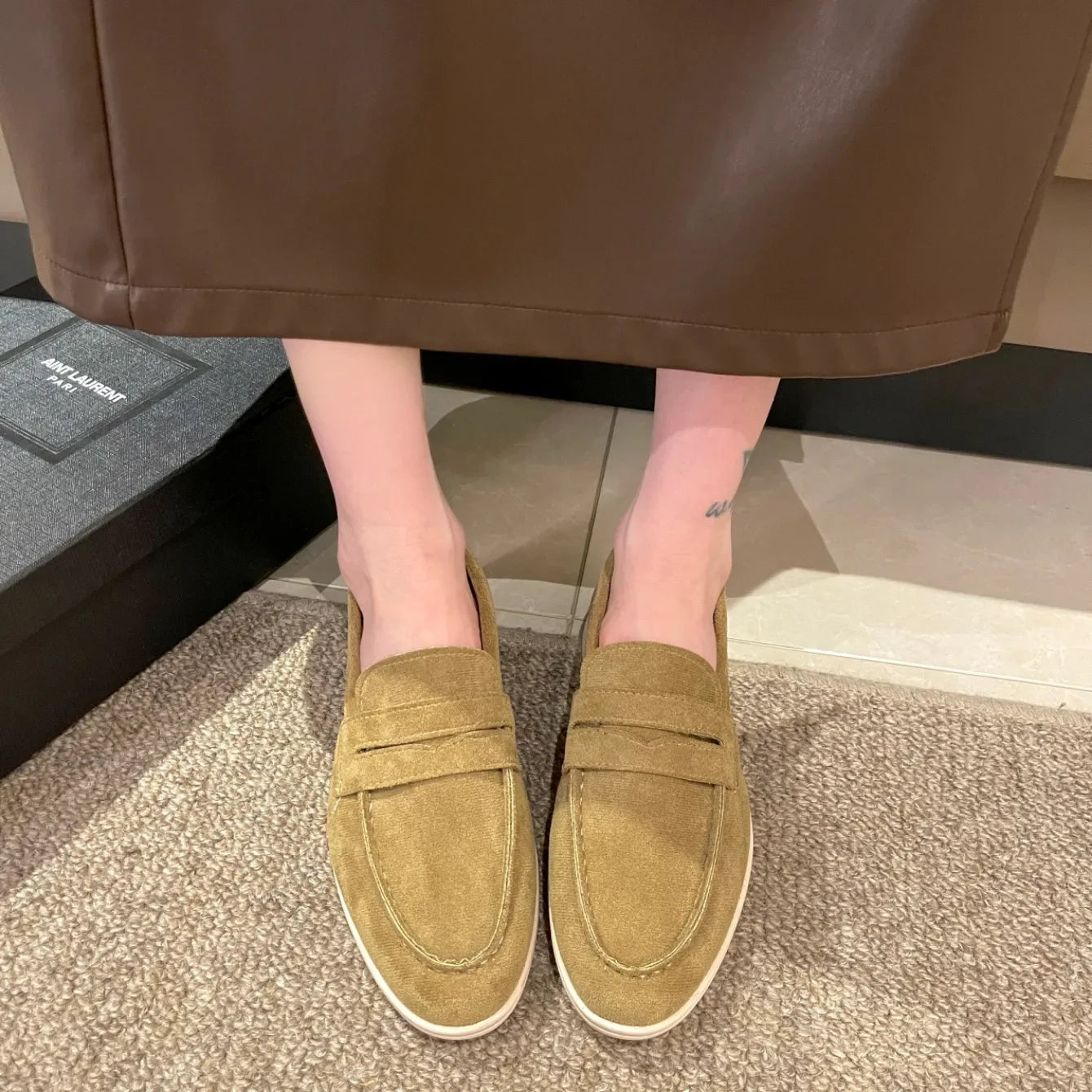 Women's Low Top Shoes 2025 Spring and Autumn New Casual Comfort Loafers High Quality Solid Flat Shoes Zapatos De Mujer