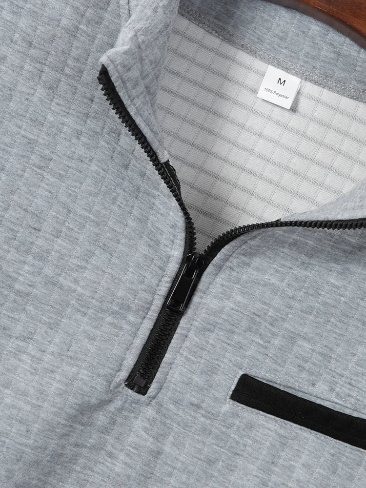 Men's Checkered Polo Shirt & Pants Set 2 Piece Tracksuit for Golf Sports Casual Wear Activewear Men's Leisure Sports Suit