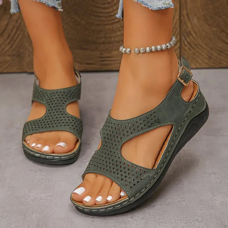 Fashion Women Summer Shoes Sandals Wedge Walking Shoes Retro Women's Sandals Non-Slip Breathable Footwear Women Sandal Female