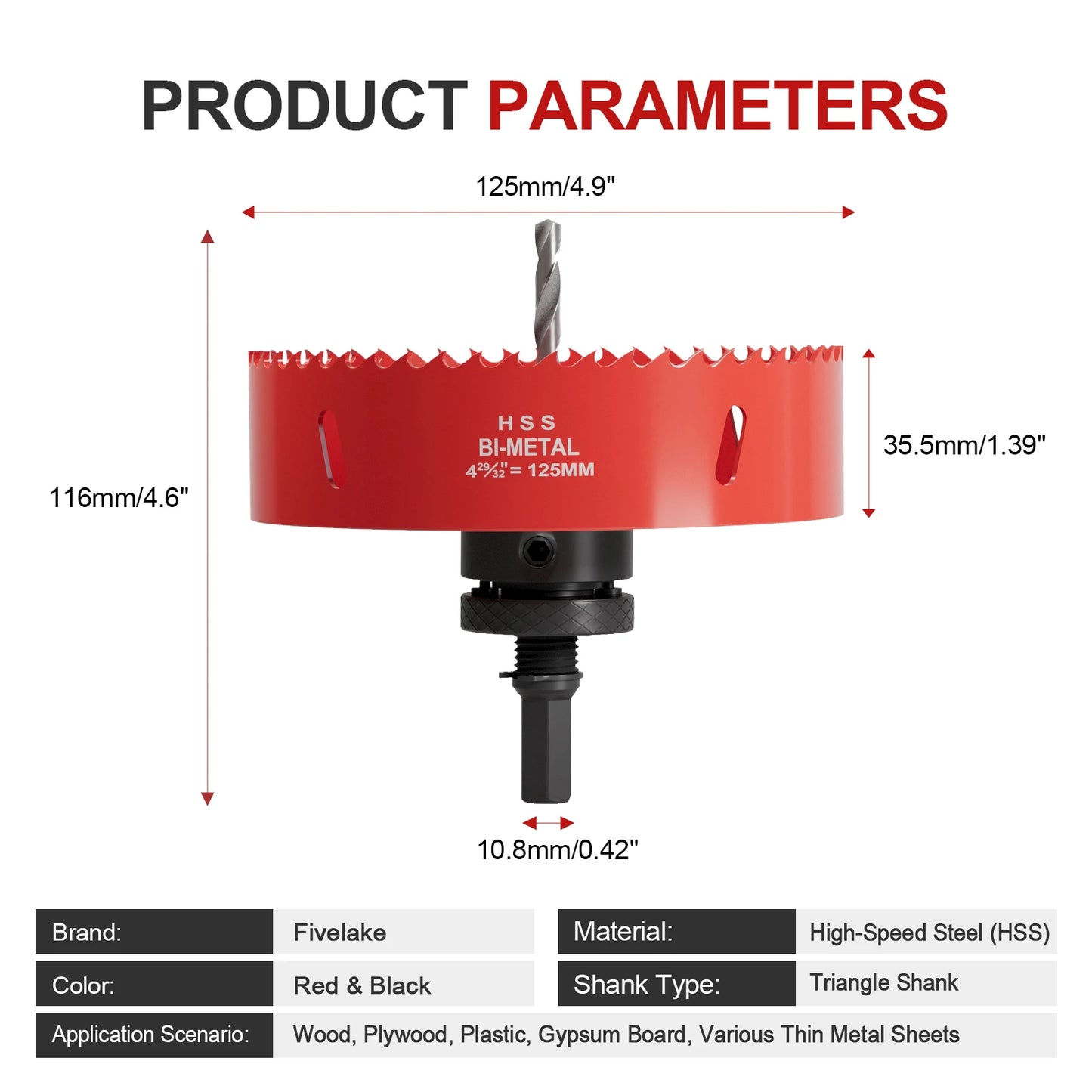 1pcs M42 20mm-200mm Adjustable Hole Saw Drill Bit for Metal, Wood, Gypsum Board - Durable Cutting Tool for Various DIY Projects