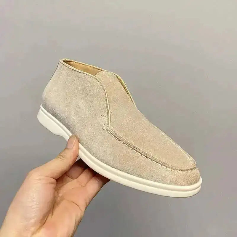 High-top Shoes For Women Loafers Casual Flat Heels One-foot Lazy Shoes Couple Shoes