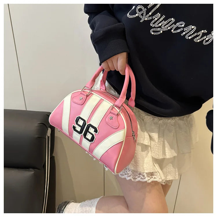 Striped Handbag Women Shoulder Bag, Chic Half Moon Armpit Bag, Stylish Tote Crossbody Bag for Women‘s Daily Work Party Travel