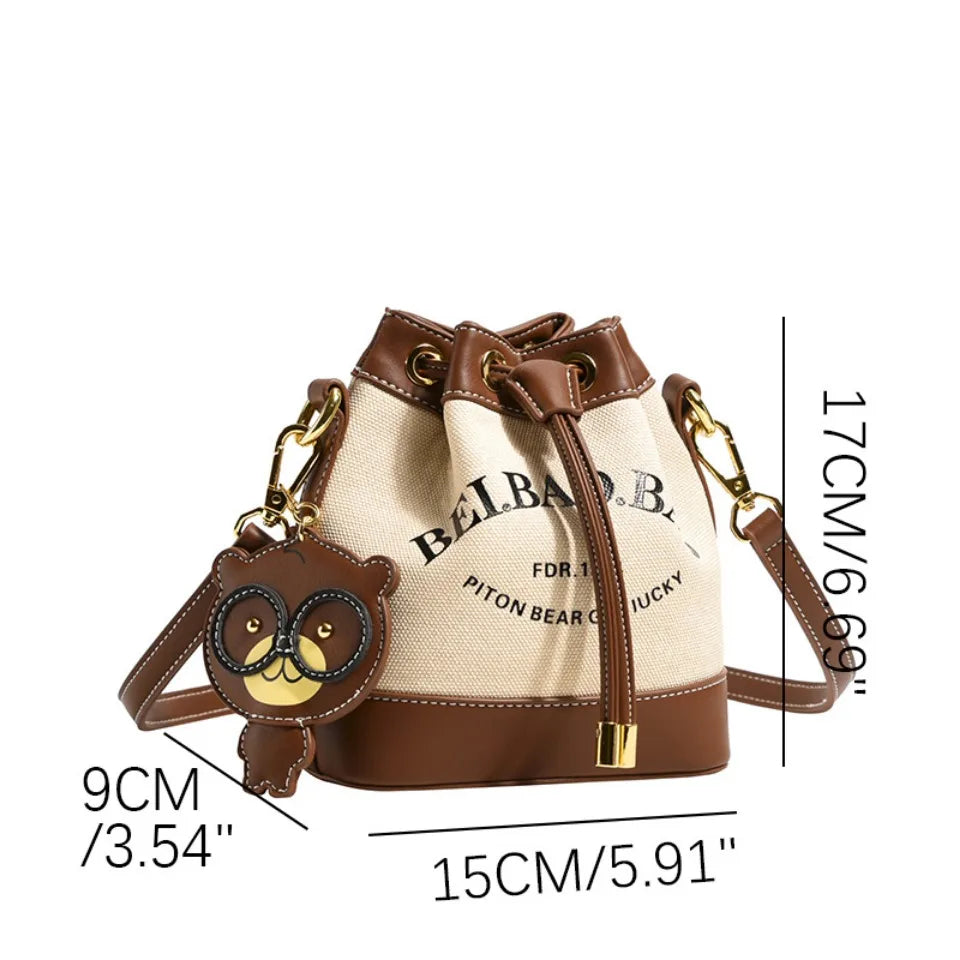 Drawstring Bucket Bag Large Capacity Women's Handheld Crossbody Messenger Bag Large Capacity Handheld Shoulder Armpit Bag