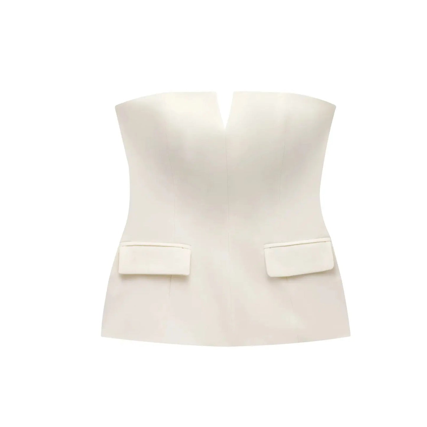 TFMLN Spring Summer Women Strapless Crop 2025 Tops Basic Sleeveless Office Lady Tops Trend Street Classic Solid Tube Tops