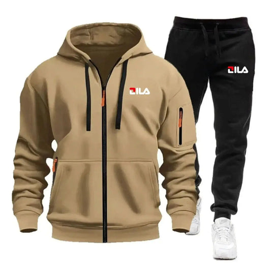 Men's Tracksuit Hoodies Pants Plus Size Autumn Winter Daily Casual Sporty Jogging Suit Fashion Sweatshirt Outfit Male Sports Set